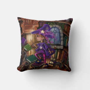 Magic In the Library 'Reading is Magical' Throw Pillow