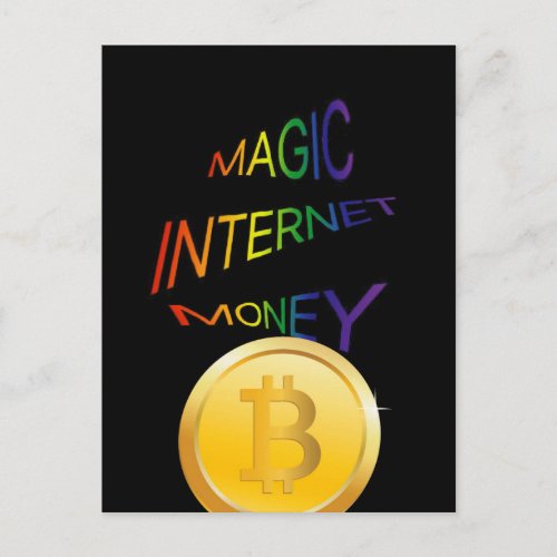 Magic internet money postcard