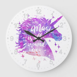 Magic is all around us - Choose background color Large Clock