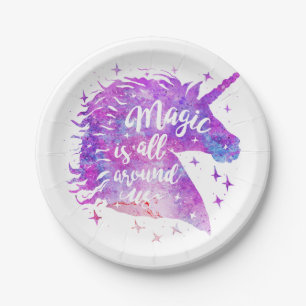 Magic is all around us - Choose background color Paper Plates