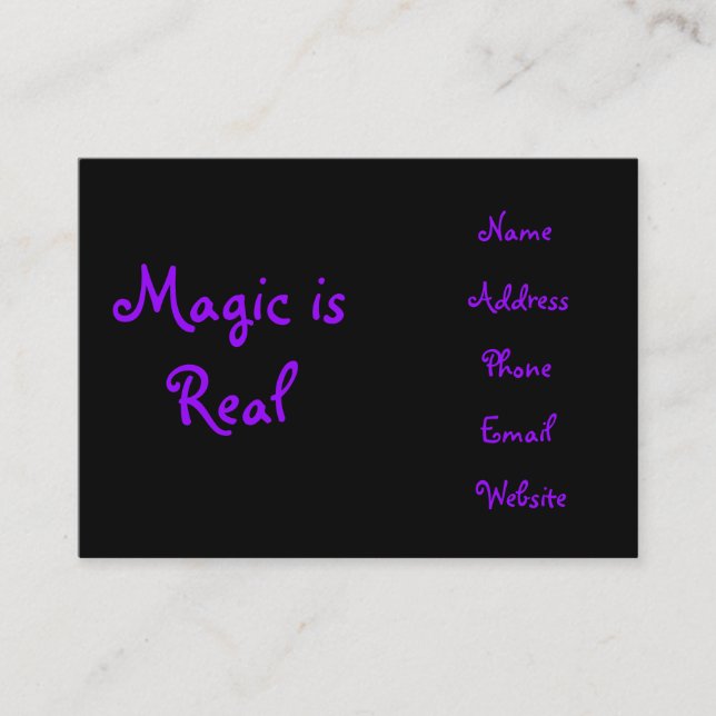 Magic is Real-business cards (Front)
