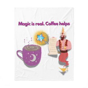 Magic Is Real, Coffee Helps – Cozy Wizard Blanket