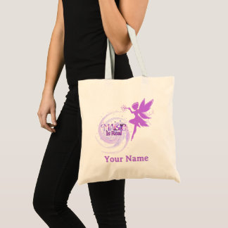 Magic Is Real Purple Fairy Fantasy Tote Bag