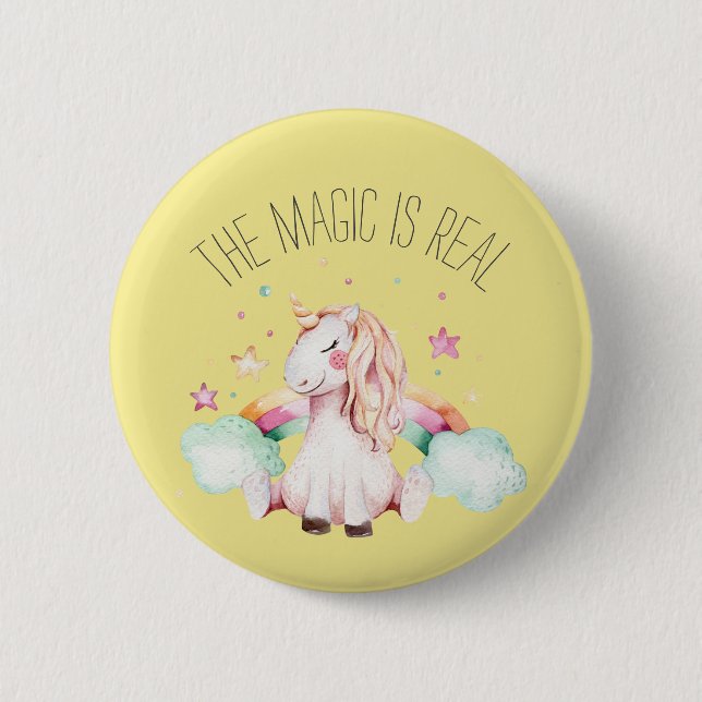 Magic is Real Unicorn  Button (Front)