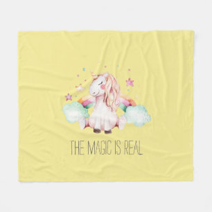 Magic is Real Unicorn Fleece Blanket