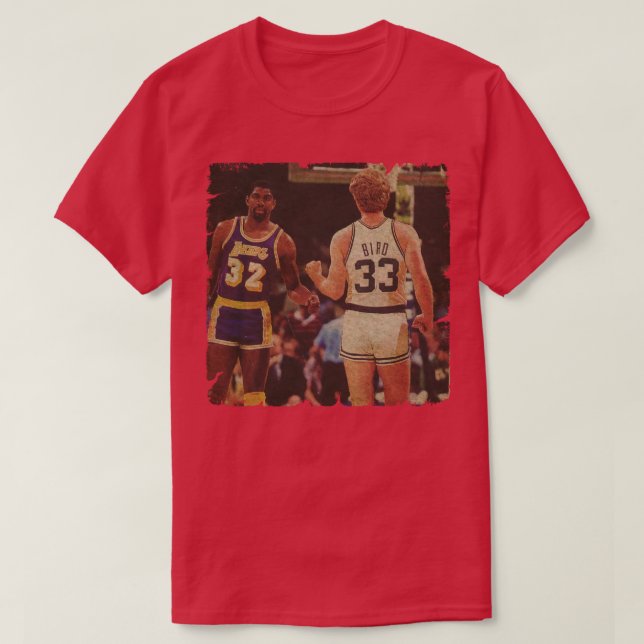 Magic Johnson and Larry Bird T-Shirt (Design Front)