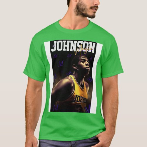 Magic Johnson Basketball Legends Artistry T_Shirt