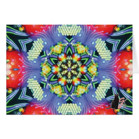 Magic Kaleidoscope Greeting Card (Front Horizontal)