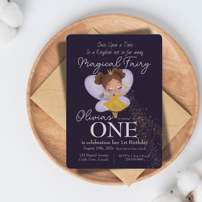 Magic  Kingdom Fairy-Princess 1st Birthday Party  Invitation (Creator Uploaded)