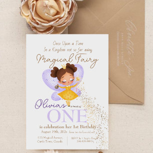 Magic  Kingdom Fairy-Princess 1st Birthday Party  Invitation