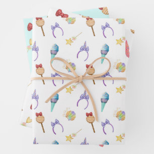 Magic Kingdom Pattern Wrapping Paper Sheets