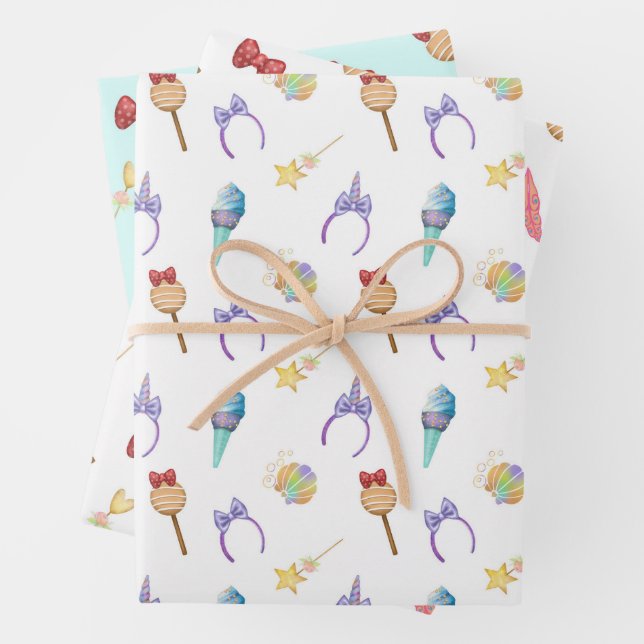 Magic Kingdom Pattern Wrapping Paper Sheets (In situ)