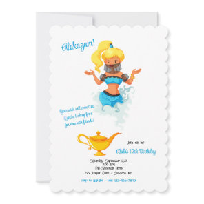 Magic Lamp Genie Invitation