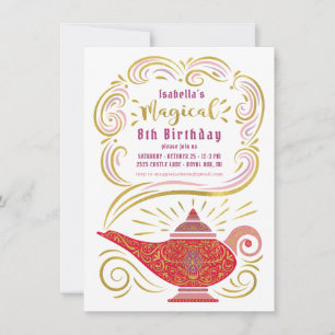Magic Lamp Magical Birthday Invitation