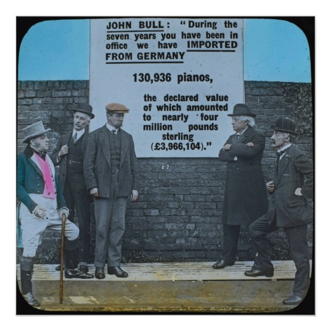 Magic Lantern Slide John Bull Labor Movement Photo Print (Front)