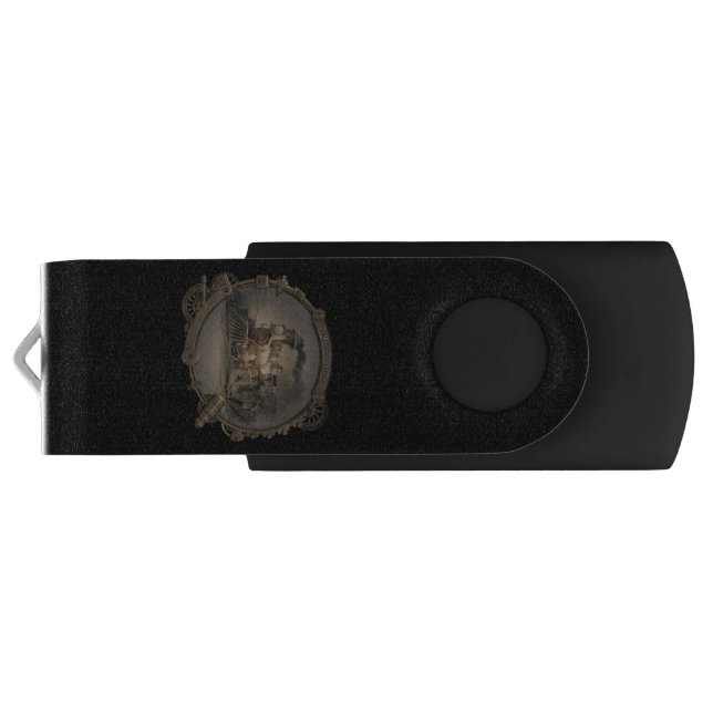 Magic Lantern - Steampunk Style Frame. Flash Drive (Back)