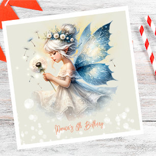 Magic little Fairy silhouette kids birthday Napkins