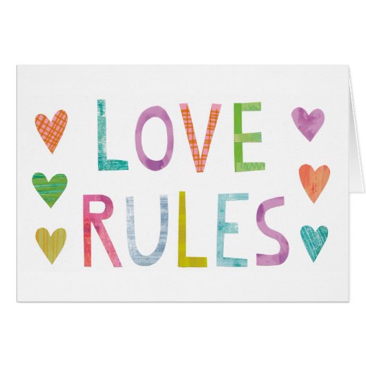 Magic Love Rules with Hearts (Front Horizontal)