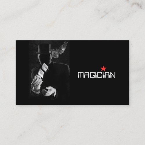 Magic Magician Card Poker Trick Entertainment Business Card Templates