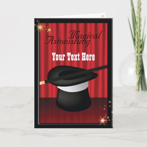 Magic Magician Custom Greeting Card