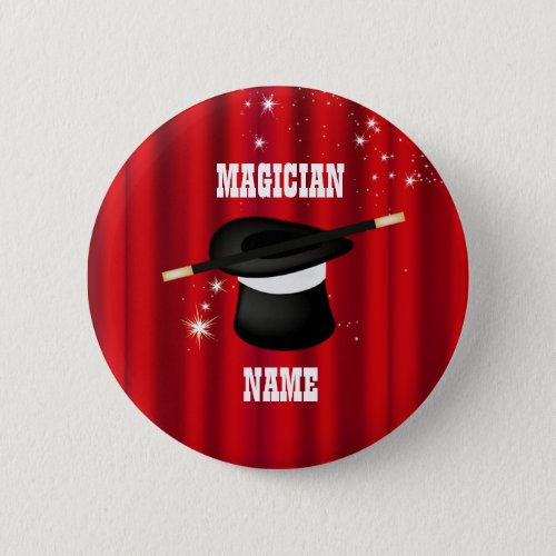 Magic Magician Party Name Button