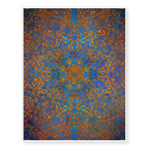 magic mandala blue temporary tattoos