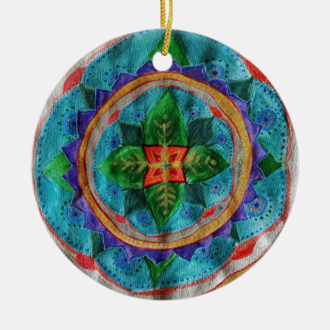 Magic Mandala Circle Ornament (Front)