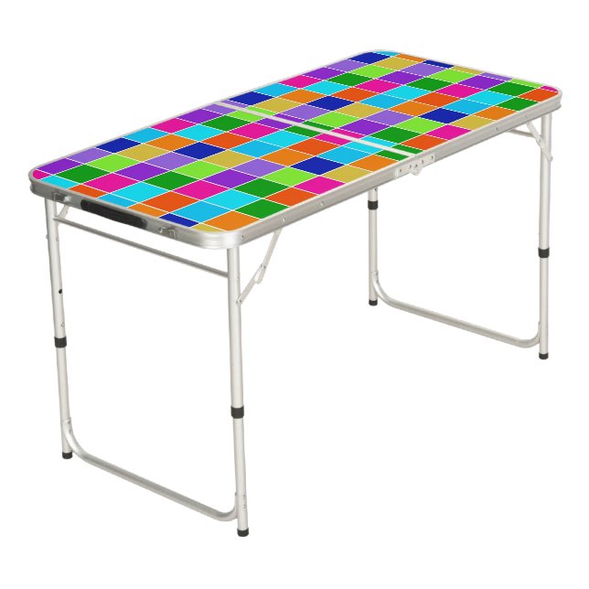 Magic Marker Checkers Beer Pong Table (Angled)