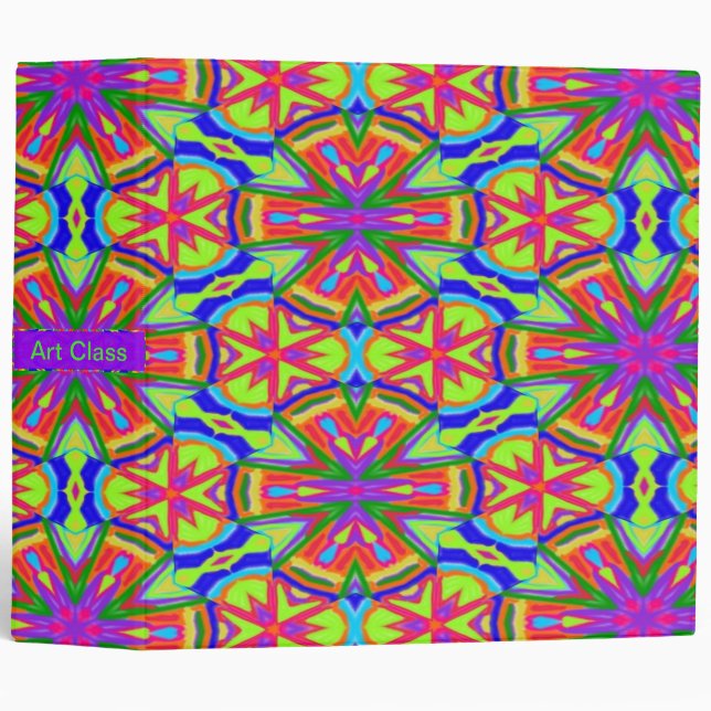 Magic Marker Kaleidoscope 3 Ring Binder (Front/Spine)