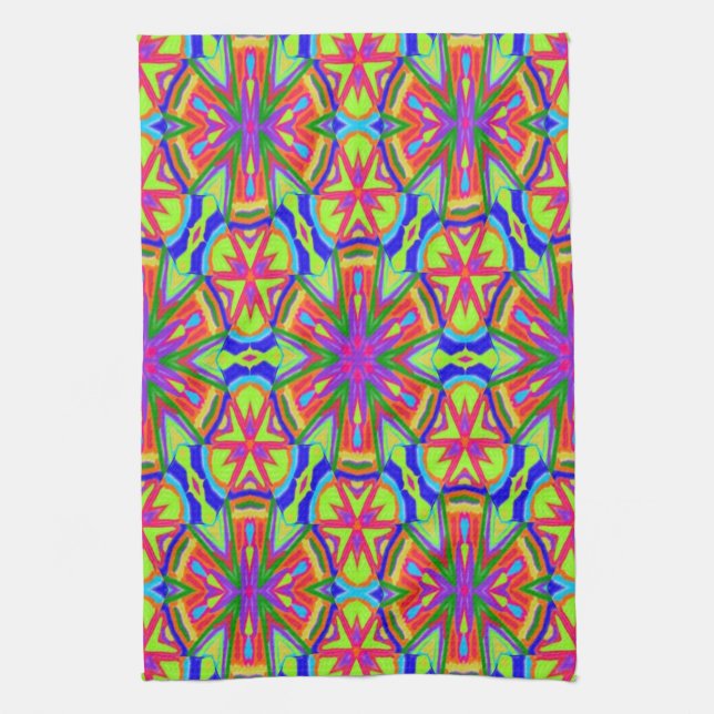 Magic Marker Kaleidoscope Kitchen Towel (Vertical)