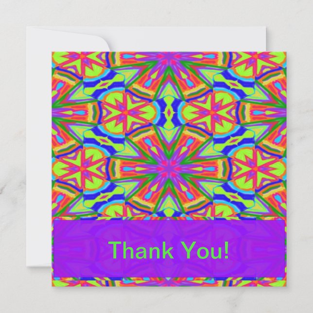 Magic Marker Kaleidoscope Note Card (Front)