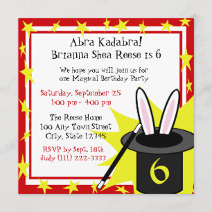 Magic Me Birthday Invitation