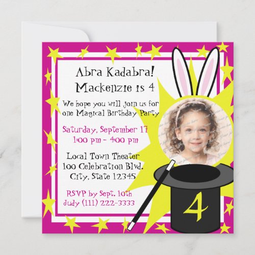 Magic Me Photo Invitation