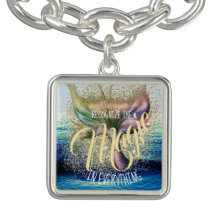 Magic Mermaid Tail  Splash Customizable Text