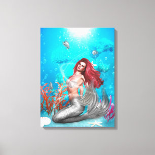 Magic Mermaid Wrapped Canvas Print