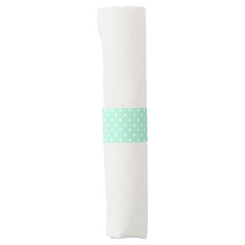 Magic Mint and White Polka Dot Pattern Napkin Bands