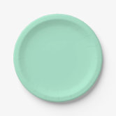 Paper Plates, Mint Green Disposable Paper Plates, Sturdy