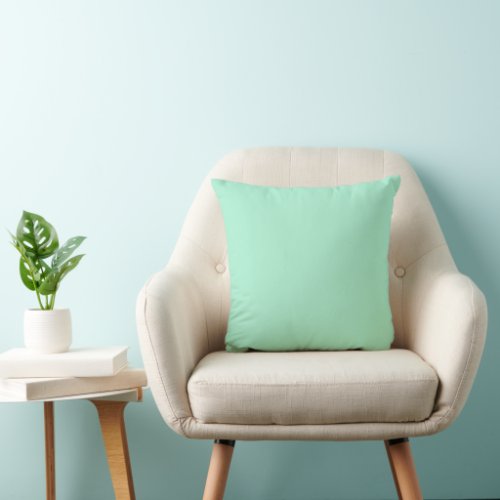 Magic Mint Solid Color Throw Pillow