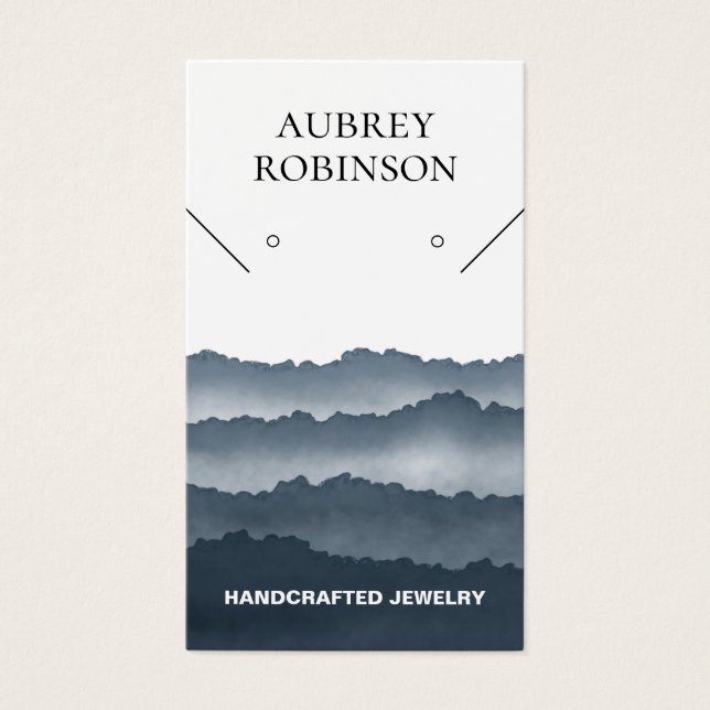 Magic Misty Mountains Blue-Grey Display Card (Front)