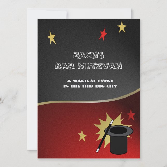Magic Mitzvah Invitation (Front)