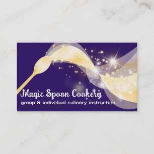 magic mixing spoon cooking baking business card... business card