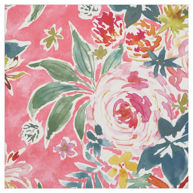 MAGIC MOMENT Colorful Floral Fabric (Swatch)