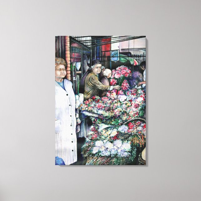 Magic Moment In Misloc Market Hungary Canvas Print (Front)