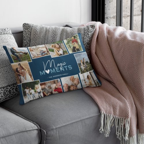 Magic Moments Photo Collage Family Accent Pillow