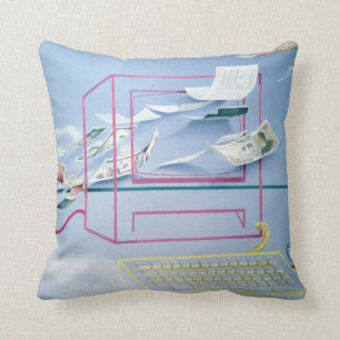 Magic Money detail Throw Pillow