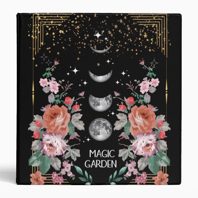Magic Moon Garden  3 Ring Binder (Front)