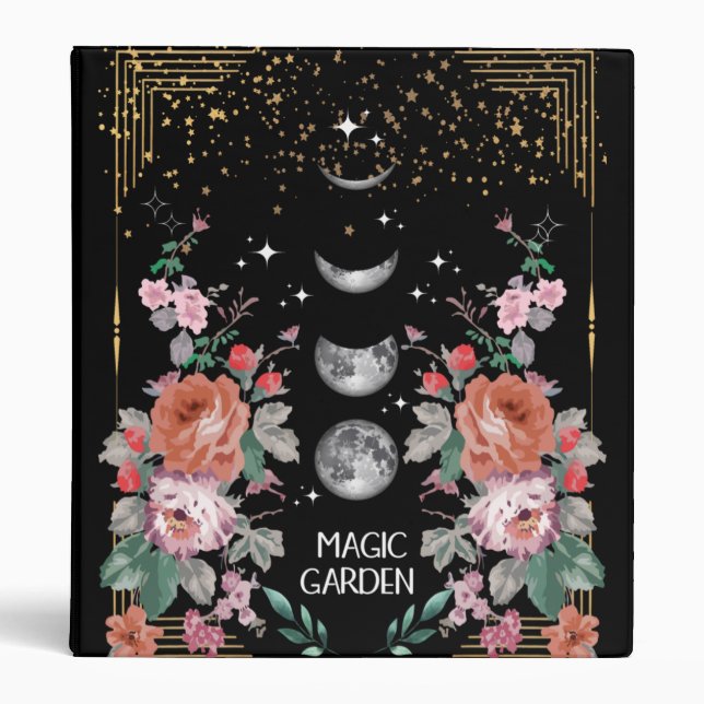 Magic Moon Garden 3 Ring Binder (Front)