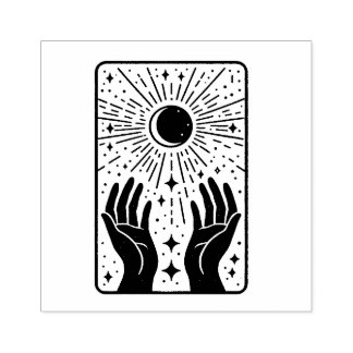 Magic Moon Tarot Card Rubber Stamp