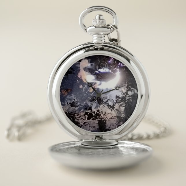 Magic Moon Water Reflections Pocket Watch (Inside)