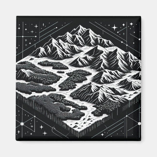Magic Mountain Map Magnet